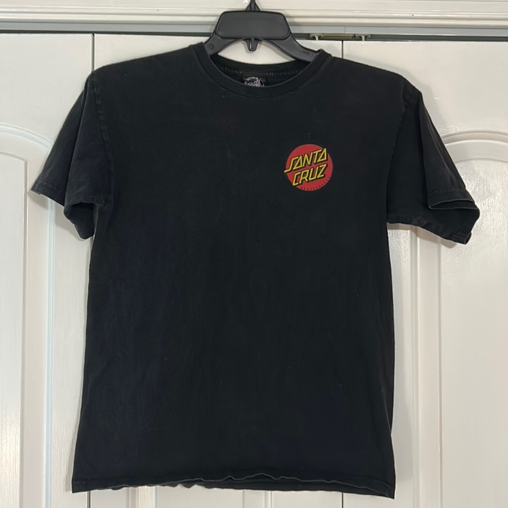 Santa Cruz Classic Dot Black & Red T-Shirt